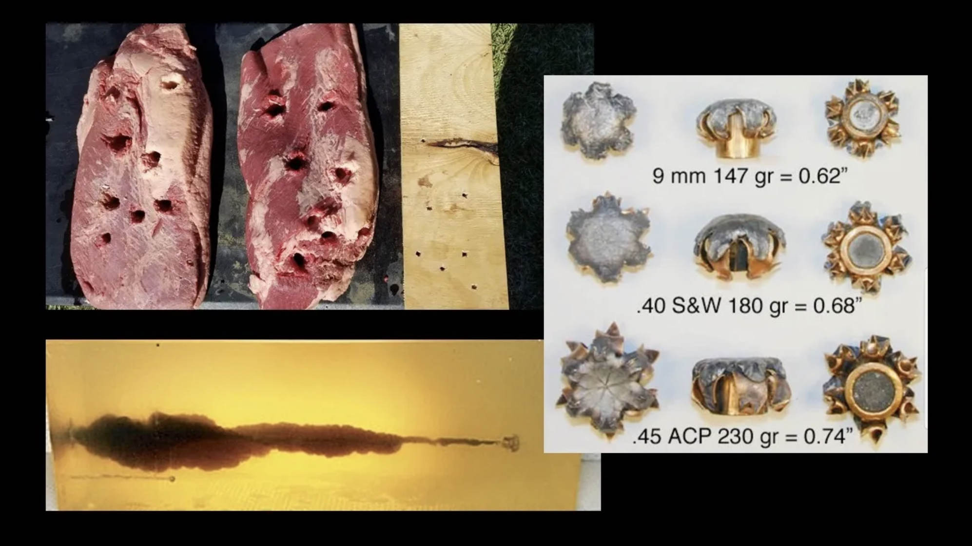 Penetration difference between the 10% and 20% ballistics gel